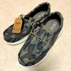 Crēvo Camo Print Slip On Shoes